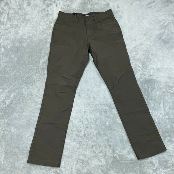 Kirkland Signature Khaki Pants Mens 32x32 Stretch Cotton Blend Slim Fit a1160 - Picture 1 of 7